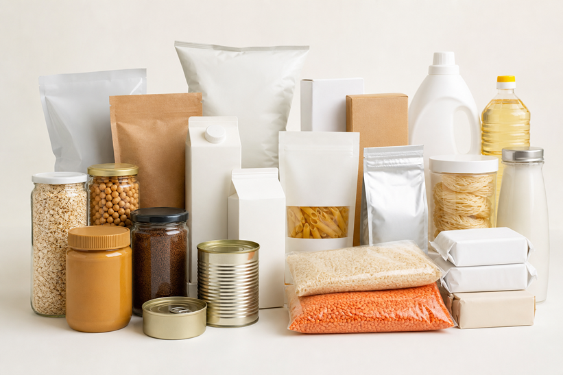 Assorted unbranded wholesale consumer products without people